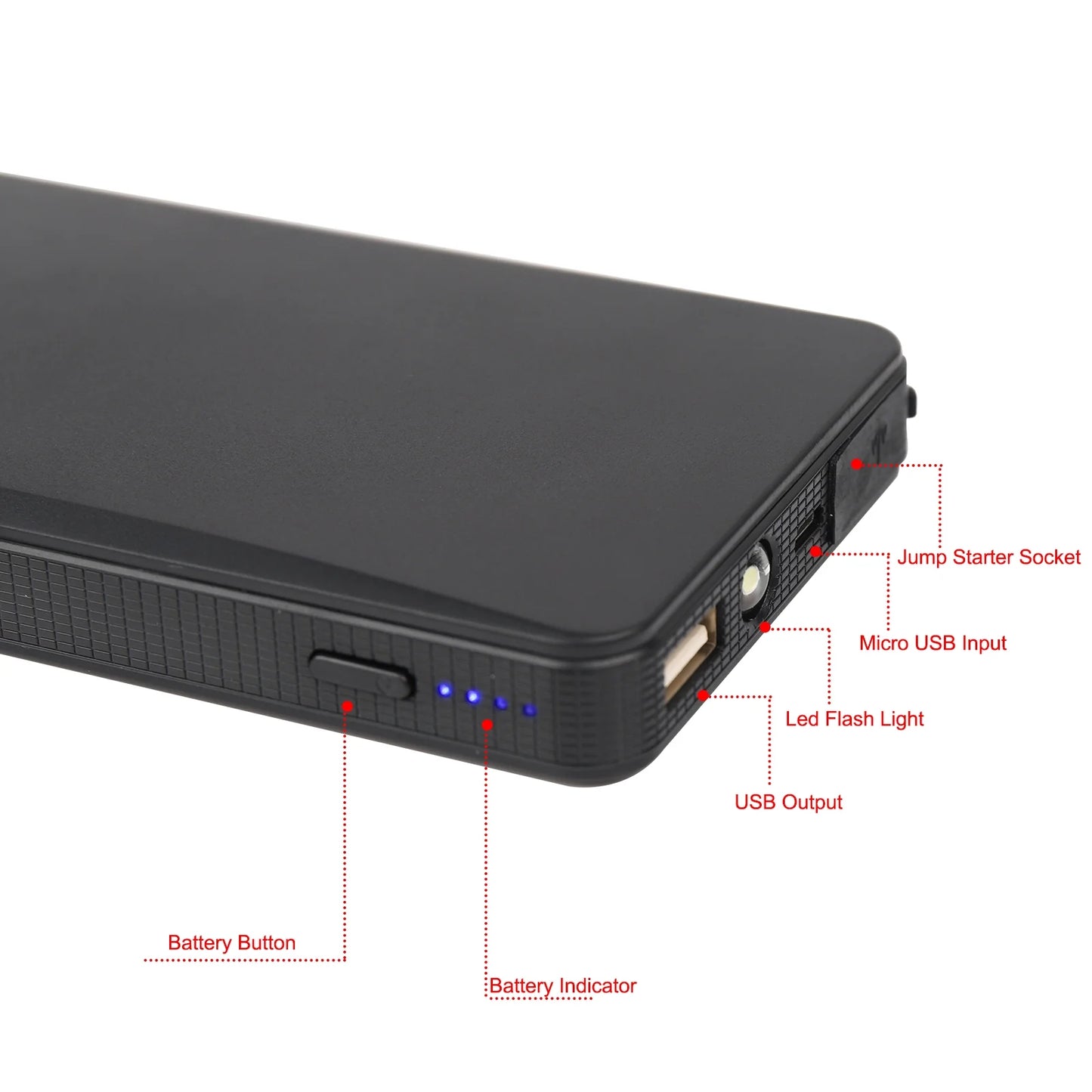 20000Mah Car Jump Starter Booster Jumper Box Portable Power Bank Charger