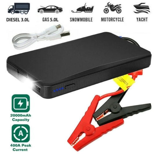 20000Mah Car Jump Starter Booster Jumper Box Portable Power Bank Charger